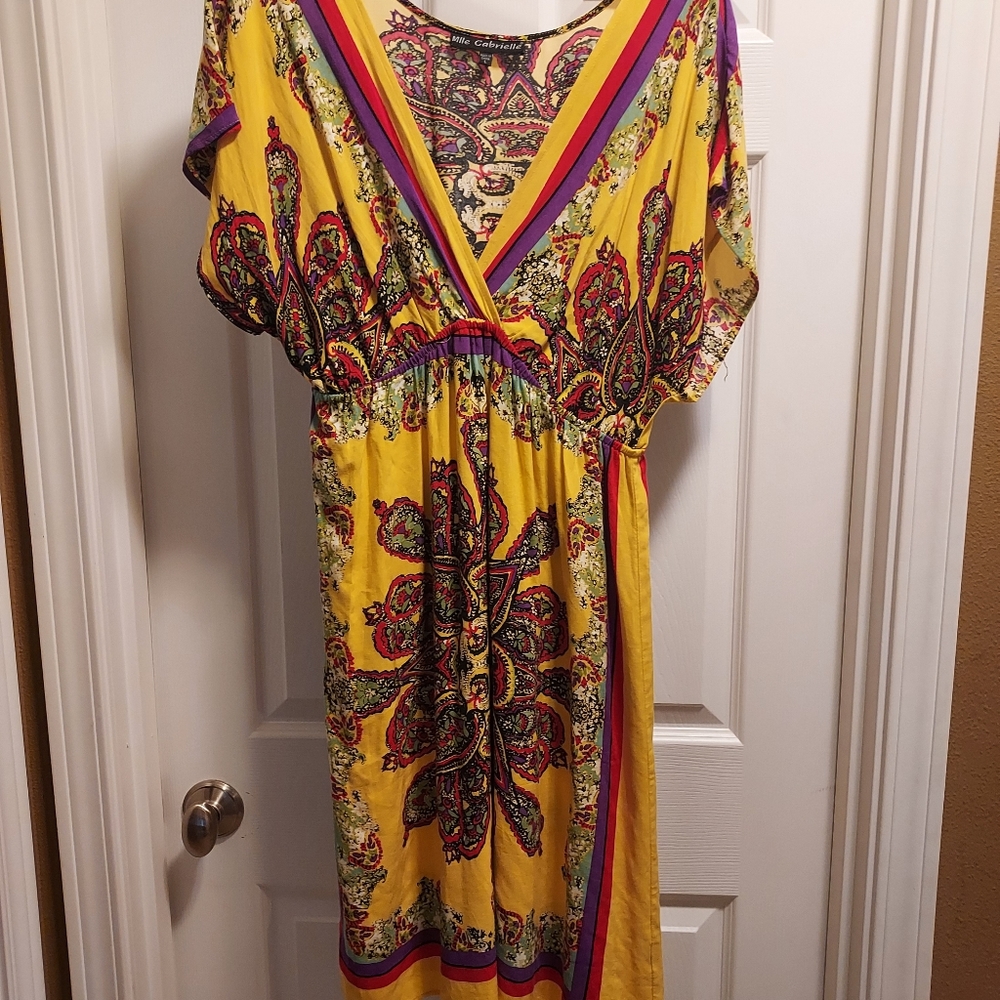 Dress mini, large golden yellow